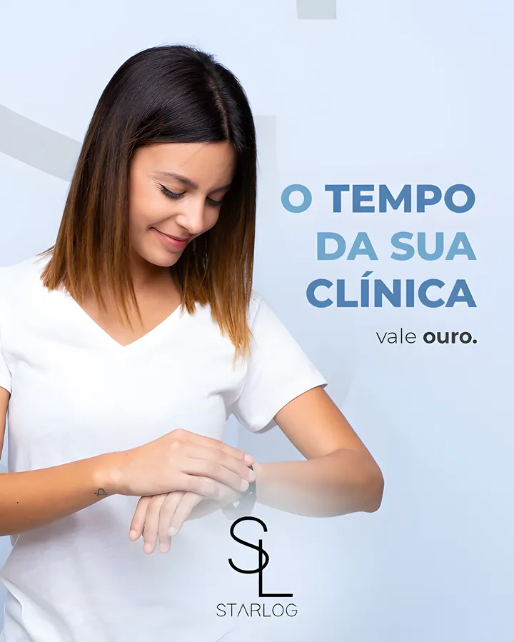 O tempo da sua clínica vale ouro — profissional de estética olhando o relógio